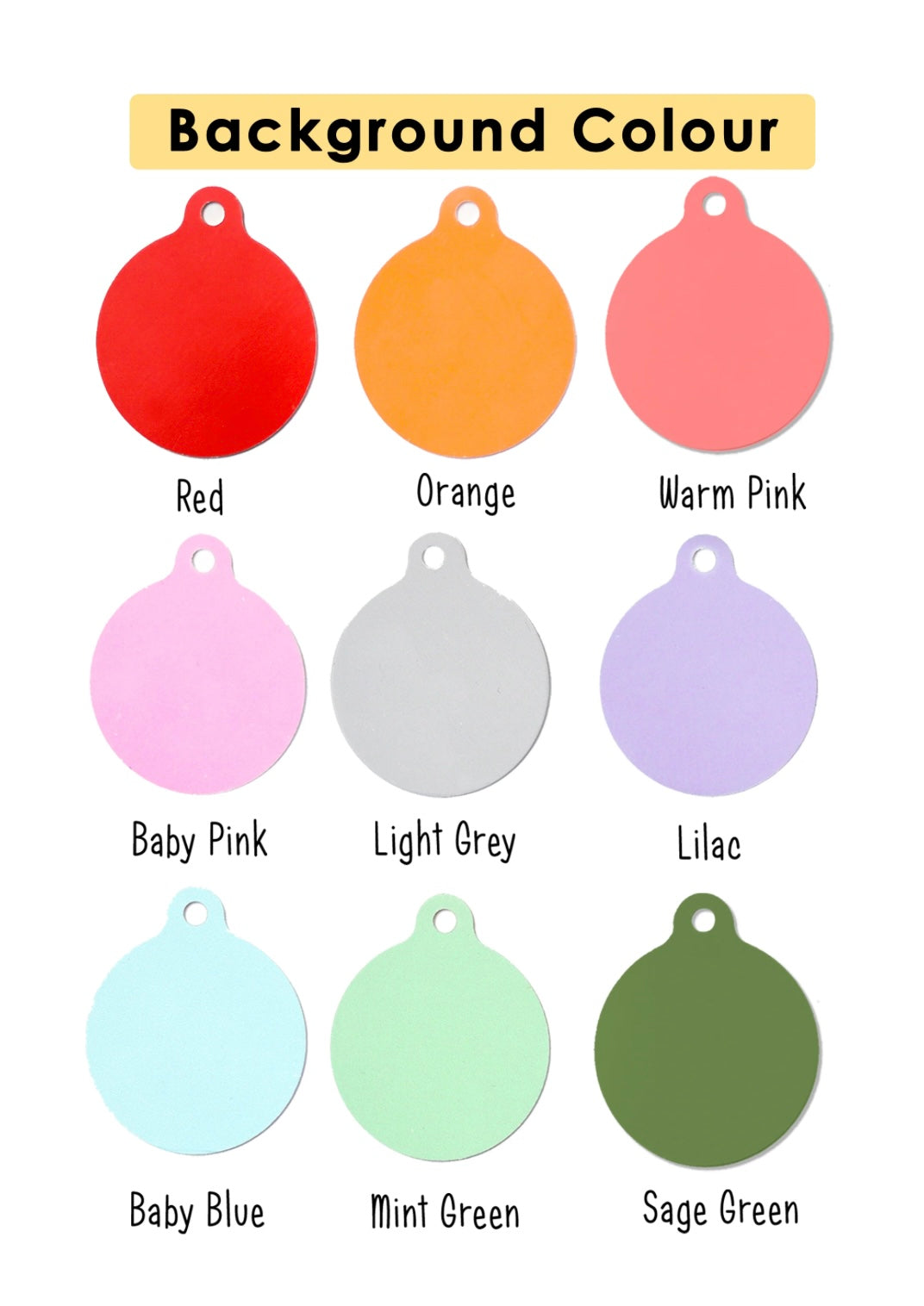 Hoobynoo Personalised Dog Tag - With Realistic Illustrations